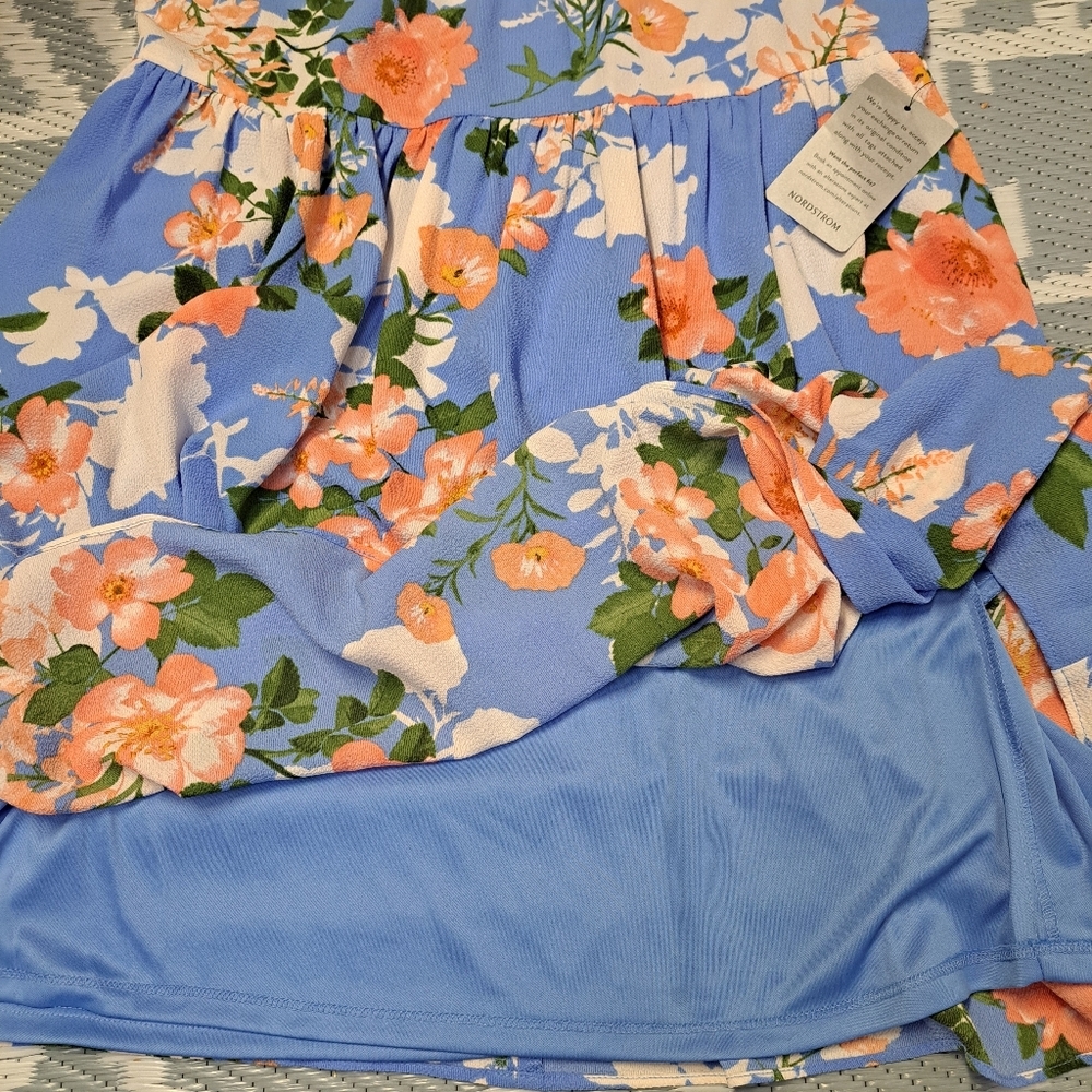 Vince Camuto Floral Print Fit & Flare Dress - Picture 9 of 12